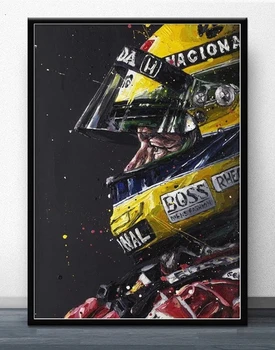 Hd Fotografije V Slikah, Ayrton Senna F1 Mclaren Formula Svetovno Prvenstvo Dirke Plakat Športnega Tekmovanja Platno Slikarstvo