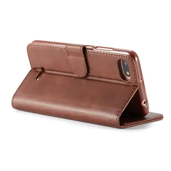 High End Luksuzni Usnjena torbica Za Xiaomi Redmi 6A / 7A / 8A Denarnice Reže za Kartice Flip Folio Pokrov Rdeče Mi 6 A Coque Fundas Par Kože