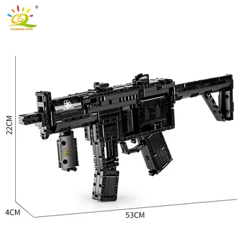 HUIQIBAO 783+KOS MP5 Model Signal Pištolo gradniki Nastavite DIY Streljanje Igre Električni Tehnične Opeke Mesto Igrače Za Otroke