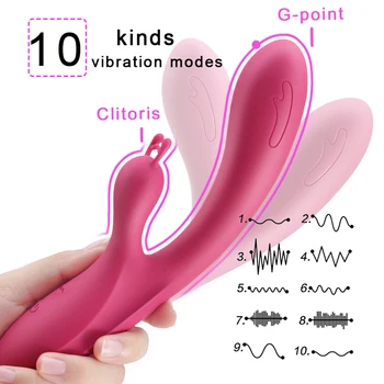HWOK Mehko Rabbit Vibrator Vibratorji G Spot Dvojni Klitoris Stimulator Vagina Massager Sex Igrače Za Ženske Ženski Masturbator