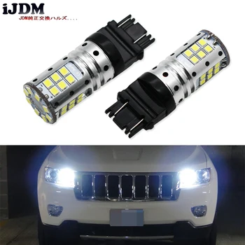 IJDM 3157 LED Bela, 6000K 32SMD 3357 3457 4114 T25 LED Svetil Za Dnevno Vožnjo Luči DRL Za leto 2011 in Jeep Grand Cherokee
