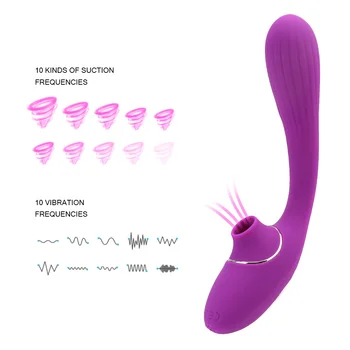 IKOKY Klitoris Bedak Vibrator, Dildo, Vibrator Blowjob Oralni Seks Sesalna Klitoris Stimulator Spolnih Igrač za Ženske Ženski Masturbator