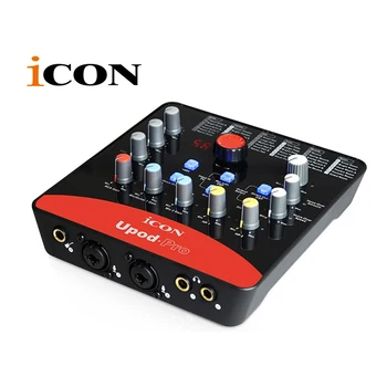 IKONA upod pro zvočne kartice 2 mic-V/1 kitare-V,2-Out, USB Snemanje Vmesnik DSP parameter prilagoditev gumbi,za Mikrofon