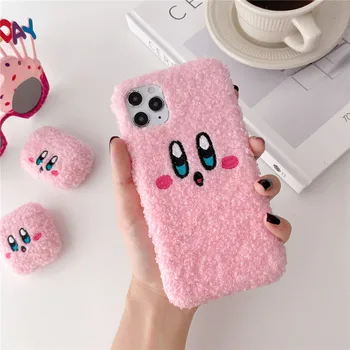 INS Risanka srčkan Kirby 3D plišastih mehko telefon primeru za iPhone mini 12 11 7 8 Pro plus X XS XR MAX moda smešno igri anime Pokrov
