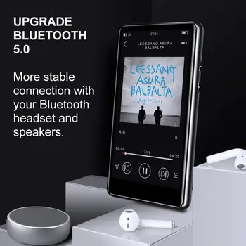 IQQ M1 Najnovejši Bluetooth 5.0 MP3 Predvajalnik z Visoko Ločljivostjo in Polni, Zaslon na Dotik, Vgrajen Zvočnik HiFi Lossless Predvajalnik Zvoka 8G