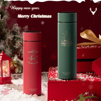 Iz nerjavečega Jekla Thermos Steklenico za Vodo Vakuumsko Bučko Kava in Čaj, inteligenco Steklenico Prikaz Temperature Božično darilo