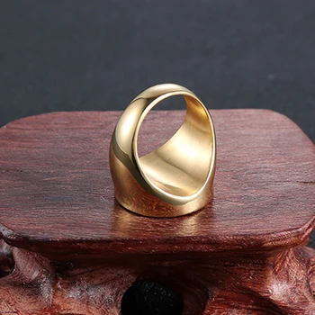 Iz nerjavečega jekla, zlata signet-obroč za moške steampunk pečat prstani poročni Velik moški prstan 2020 obroči moške, modni nakit Trgovini