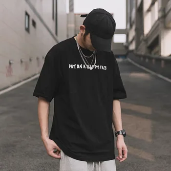 Japonski Samuraji Natisnjeni Moške Majice 2019 Smešno Kratek Rokav Tshirts Poletje Hip Hop Priložnostne Bombaž Vrhovi Tees Ulične Moški