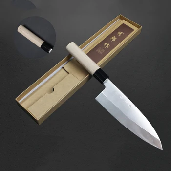 Japonski Visoko Ogljikovega Jekla Nož Za Ribe Filetiranja Sashimi Suši Rezanje Carving Kuhar Nož Cleaver Kuhanje Orodja