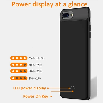 JAVY Portable Power Bank Polnilnik Kritje Za iPhone 6 6S 7 8 Plus X XS Baterije Primeru Ultra Slim Polnjenje Darilo