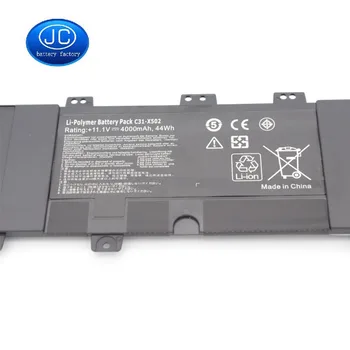 JC Novo Izvirno C31-X502 C21-X502 Baterija Za ASUS VivoBook X502 X502c X502ca S500C S500CA PU500C PU500CA 11.1 V 44WH