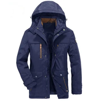 Jeseni in pozimi moška jakna priložnostne topel plašč hooded plus žamet jakno velikosti M-6XL