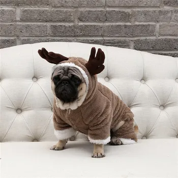 Jeseni In Pozimi Pes kostum barva Pug Dog Oblačila Cosplay Jelena Ovce Ljubljenčka Psa francoski buldog Božič Kuža Plašč