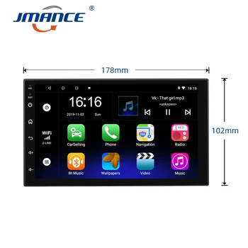 JMANCE 1DIN 4G Omrežja 2+32 G Nastavljiv FM 7 Palčni RDS Avtomobilski Stereo Radio Android 9.0 Quad-Core GPS Navigacijo, avtoradio, Predvajalnik