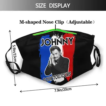Johnny Hallyday Vedno Večkratno uporabo Usta Masko Rock Glasbe Anti Meglica Dustproof Masko zaščitni Pokrov Usta Žarilna s Filtri