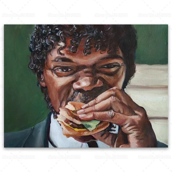 Jules Poje Big Kahuna Burger Platno Slikarstvo Pulp Fiction Plakati Wall Art Dekor