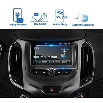 Kaljeno Steklo Navigacija Infotainment Center Touch Screen Protector za Chevrolet Cruze 2016-2018 7 Inch