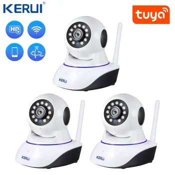KERUI 3pc Tuya Wifi HD IP Kamera Brezžična Home Security Cam Zaznavanje Gibanja etwork CCTV nadzorna Kamera Night Vision