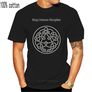 King Crimson Moške Discipline T-Shirt Rdeča majica Visoke Kakovosti