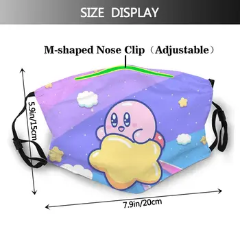 Kirby, Ki Plujejo Zombi Letenje Unisex Non-Enkratno Masko Proti Meglica, Prah Maske Z Filtri Za Zaščito Masko Respirator Usta Žarilna