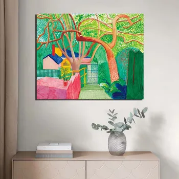 Klasična Ozadje David Hockney Platno Barvanje, Tiskanje Dnevna Soba Dekoracijo Doma Umetnine Moderne Stenske Umetnosti Oljna Slika, Poster,
