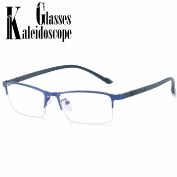 Kovinski Pol Okvir Anti-modra svetloba Obravnavi Očala Ženske Moški Ultralahkih Presbyopic Očala Dioptrije +1.0 +1.5 +2.0 +2.5 +3.0 +3.5
