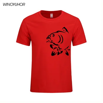 Krap Ribe T-Shirt Mens 2020 Novo Poletje Cool Kratek Rokav T Shirt Priložnostne Bombaž Tees Vrhovi Fishinger Ribič Darilo Tshirt