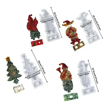 Kristalno Ogledalo Smolo Plesni Božično Drevo Snežaka Tabela Dekoracijo Kalupov Za Smolo DIY Izdelavo Orodja za Litje Silikonski Kalup 45a