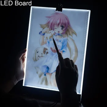 LED Board A4 Kopija Tabela Ultra-tanek 3,5 mm Univerzalno Diamantna Slikarstvo Daimond slik Odbor Orodja za Risanje Pad Opremo 072XP