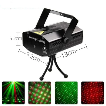 LED Luč Disco Laserski Projektor 5W 110V~220V Božični Okraski Laser Stopnji Svetlobe Dj Zvok Stranka Osvetlitev DJ Kažejo Božič