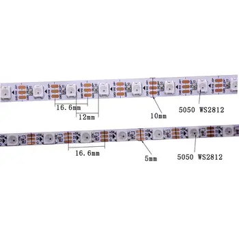 LED Trak svetlobe WS2812B ws2812 5 mm 10 mm ozke širina Programirati Individualno Naslovljive 60Pixels/m RGB Sanje Barvo svetilke