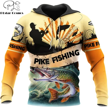 Lepa Ščuka Ribolov 3D Vsem Natisnjeno Unisex Deluxe Moški pulover s kapuco Zip Majica Puloverju Priložnostne Jakno, Trenirko KJ311
