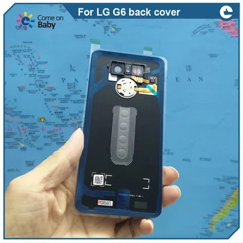 Lepo Kakovosti Za LG G6 Hrbtni Pokrovček Baterije, Ohišje Vrata Skupščine Nadomestni Deli, srebrna, črna, modra z prstnih odtisov