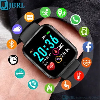 Lesfit Y68 Bluetooth Android Moški Šport Pametno Gledati Ženske Nepremočljiva Smartwatch Digitalni Elektronski Relogio Ura Fitnes Tracker