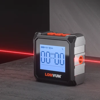 LOMVUM Digitalni Merilnikom. Laser USB Inclinometer 360° Ravni Kota Finder Visoko Natančnost Goniometer Magnet Nagiba Merjenje Orodja