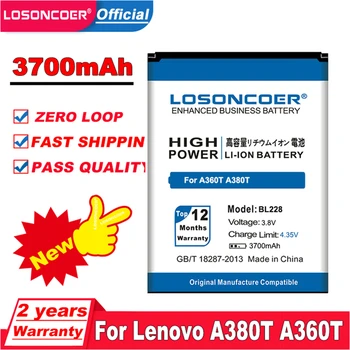 LOSONCOER 3700mAh Hitro dostavo Lenovo BL228 Baterije A360T A380T A588T+ Številko za Sledenje