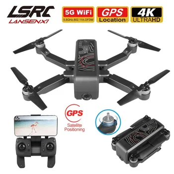 LSRC Nove Gps Brnenje Fotoaparat 5G in Wifi FPV HD 4K Fotoaparat Strokovno Brushless Zložljive Quadcopter RC Dron Igrača Darilo