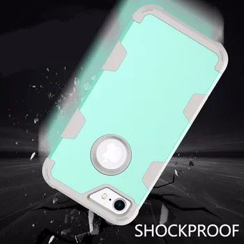 Luksuzni Hibridni Gume Oklep Shockproof Primeru Za iPhone 7 6 S 6S Plus 360 Celotno Telo, Zaščitni Pokrov Za iPhone7 7Plus Primeru Telefon