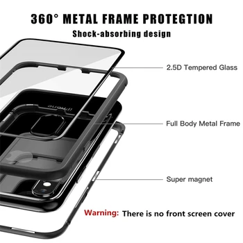 Magnetni Adsorpcije, Kovinsko Ohišje Za Samsung Galaxy S10 S8 S9 Plus S7 Prednost Kaljenega Stekla Nazaj Magnet Za Kritje Opomba 8 9 10 Primerih