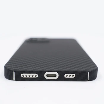 Magnetni Primeru Telefon za iPhone 12 Pro Max 12Pro Mini Primeru Aramid Vlaken Ultra Tanek Ogljikovih Vlaken za iPhone 11 Pro Max 11Pro Lupini
