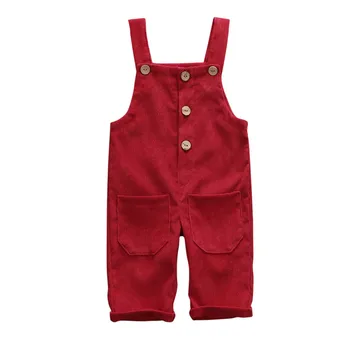 Malčka Baby Fantje Dekleta Velvet Suspender igralne obleke Jumpsuit Kombinezon Pomlad Auutmn Otroci, Otroci Hlače, Hlače 6M-5Y
