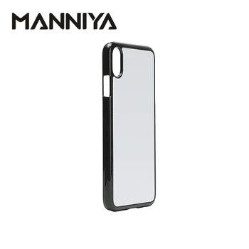 MANNIYA 2D Sublimacija Prazen Plastični telefon Primeru za iphone X/XS/XR/XS Max z Aluminijasti Vložki in lepilo 10pcs/veliko