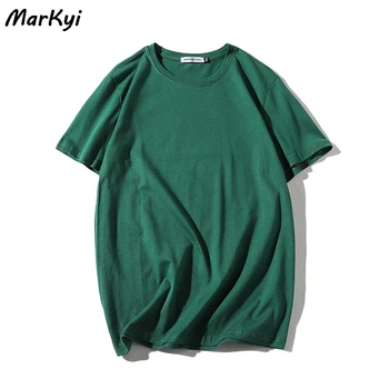 MarKyi 2020 poletje moda bombaža, kratek rokav t-shirt homme plus velikost 5xl o-vratu solid majica s kratkimi rokavi moški vrhovi tees