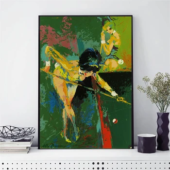 Marylins Monroes Igrajo Biljard Portret Seksi Ženska Platno Slikarstvo Spalnica Dekor Moderne Stenske Umetnosti Oljna Slika, Poster Sliko