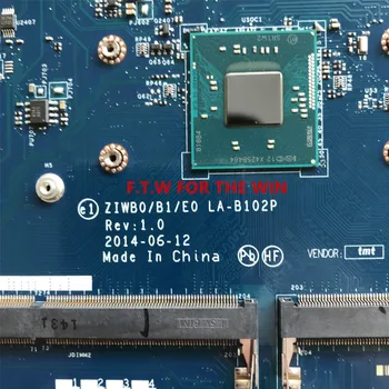 MB 5B20G46258 par Lenovo B50-30 Prenosni računalnik z Matično ploščo ZIWB0/B1/E0 LA-B102 REV 2.1 (CPU N3530) DDR3L probado