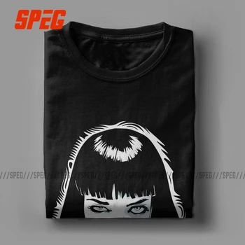 Mia Pulp Fiction Quentin Tarantino T-Majice za Moške Letnik Cotton Tee Shirt Posadke Vratu Kratek Rokav T Shirt 4XL 5XL Oblačila