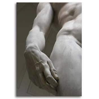 Michelangelo Kiparska Umetnost Plakatov In Fotografij Črno Bel David Strani Wall Art Platno, Slike, Slike, Dnevna Soba Doma Dekor