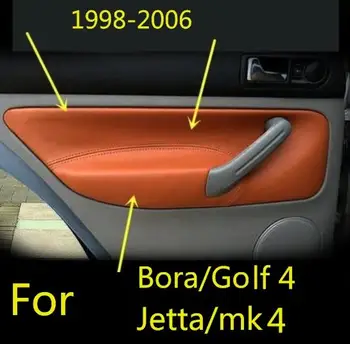 Mikrovlaken Spredaj / Zadaj Vrata Plošče Armrest Usnja Kritje Zaščitno Prevleko Za VW Golf 4 Bora Jetta MK4 1998 -2006 s Priborom