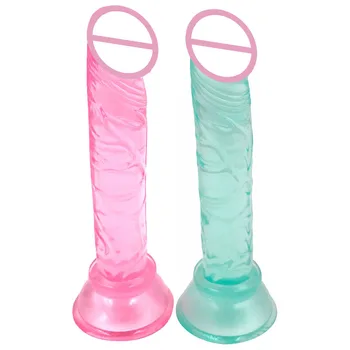 Mini majhen vibrator s sesalno pokal realističen penis sex igrače za žensko odraslih mehko analni dildo plug ponaredek dick dildos za ženske