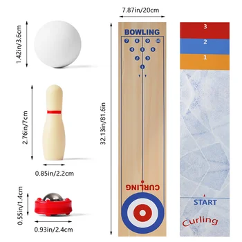 Mini Namizni Curling Žogo Namizni Tabela Curling Igra Bowling Kompaktno Družino Igre Hladno Vodo Jug Žogo Bowing Doma Žogo Stranka